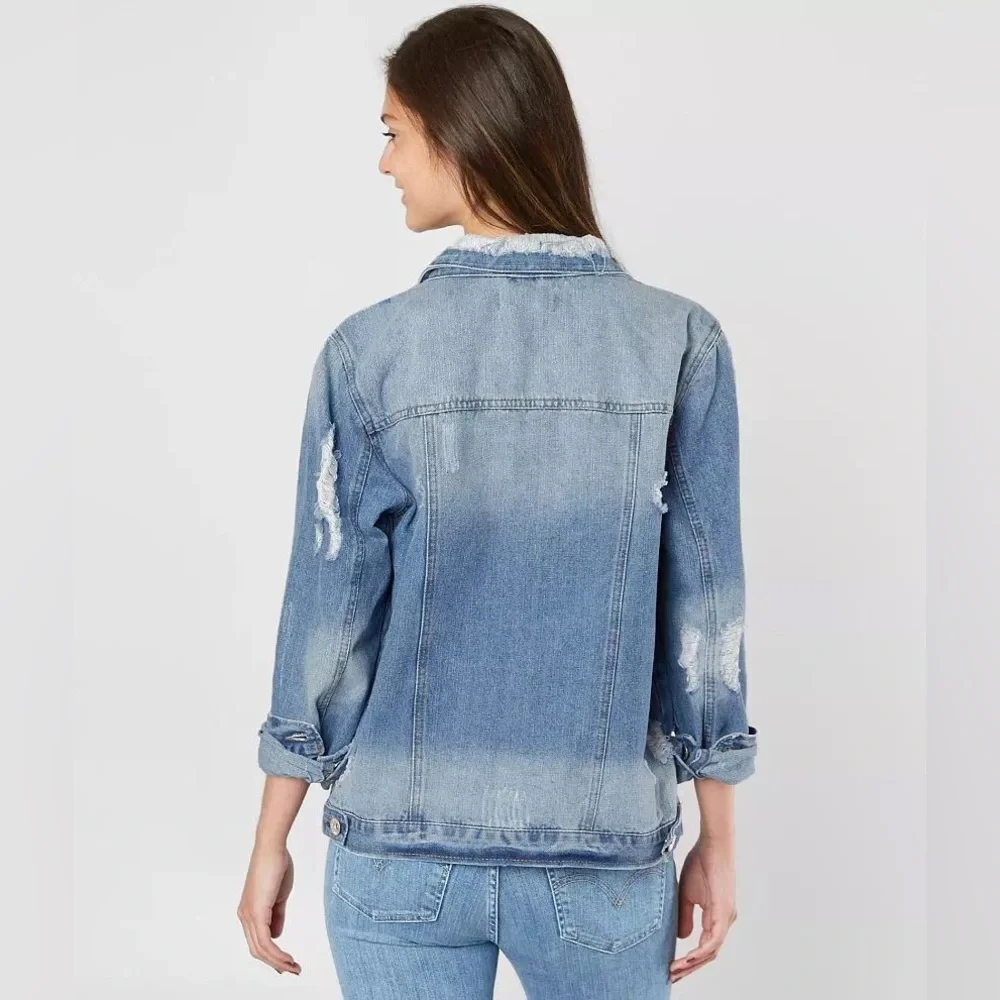 Distressed Denim Jacket - Picture 3 of 7